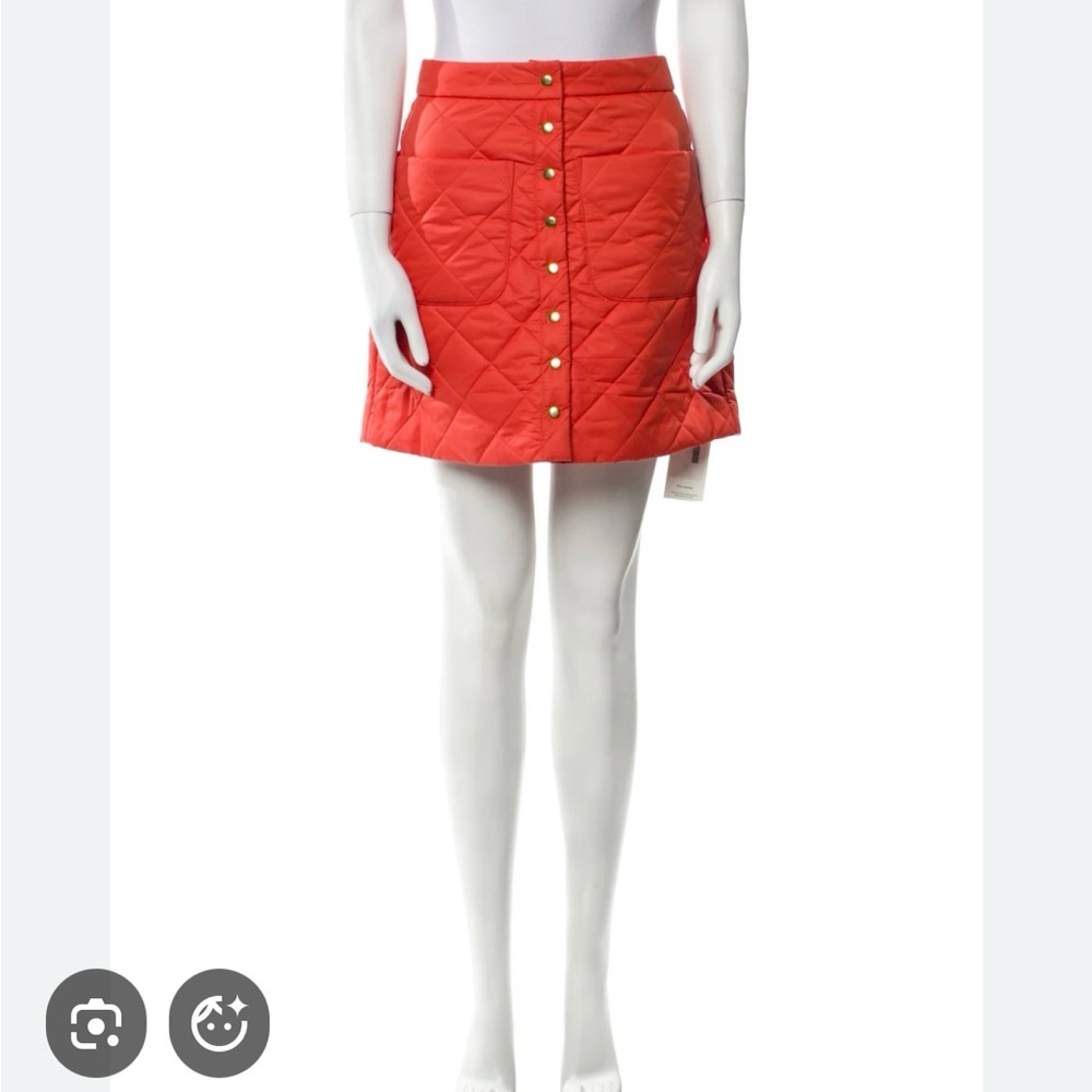 Frances Valentine Scarlet Quilted Mini Skirt